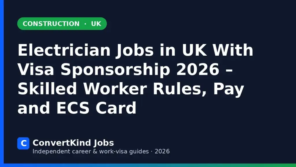 Electrician jobs in the UK with visa sponsorship – ConvertKind Jobs guide