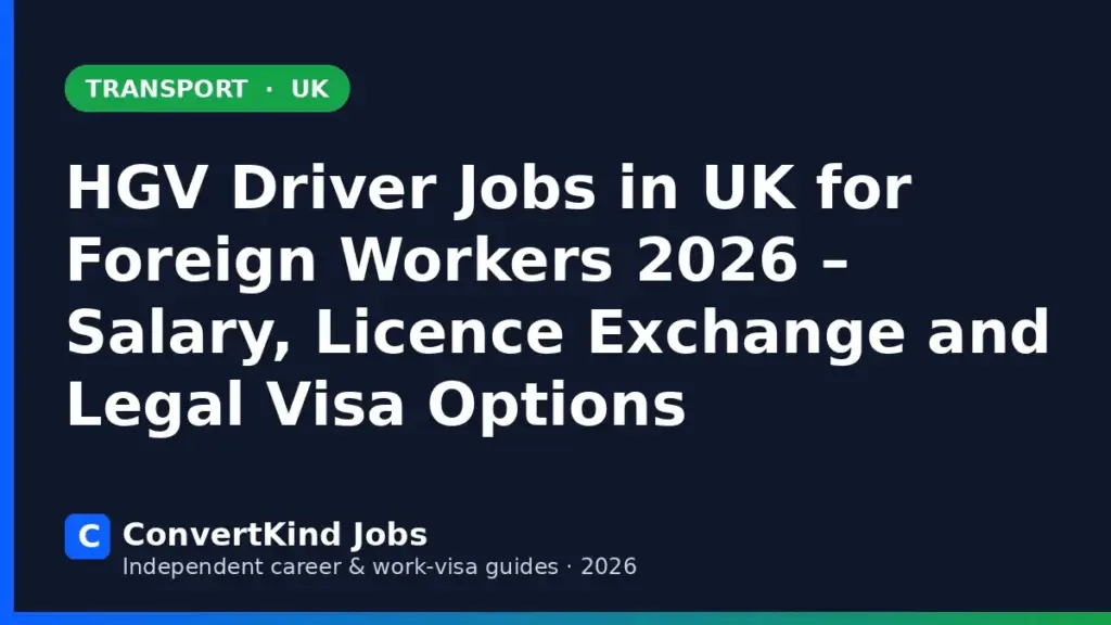 HGV Driver jobs in the UK with visa sponsorship – ConvertKind Jobs guide